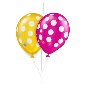 Yellow Balloon With Polka Dots PNG 06262024 PNG