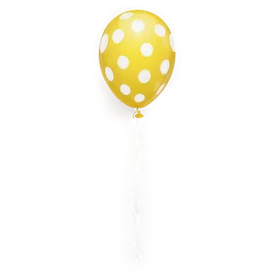 Yellow Balloon With Polka Dots PNG 06262024 PNG