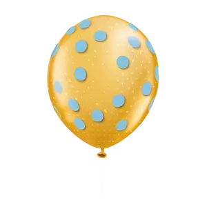 Yellow Balloon With Polka Dots PNG Sjs8 PNG