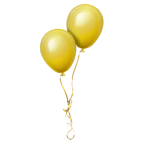 Yellow Balloons PNG 33
