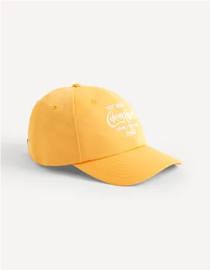 Yellow Baseball Cap White Background PNG