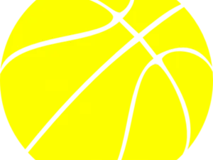 Yellow Basketball Logo Graphic PNG image
