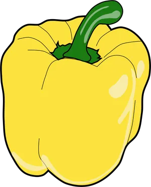 Yellow Bell Pepper Illustration PNG image