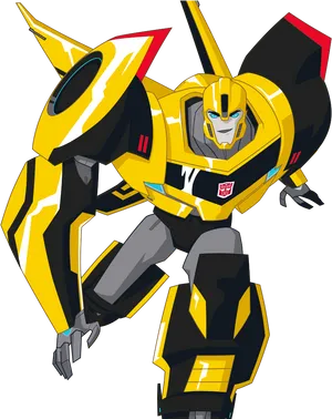 Yellow Black Autobot Illustration