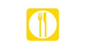 Yellow Black Dining Symbol PNG image