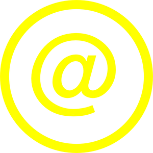 Yellow Black Email Icon PNG image