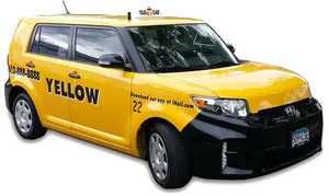 Yellow Black Taxi Cab PNG image