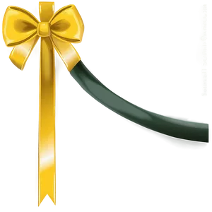 Yellow Bow Illustration Png 05042024 PNG image