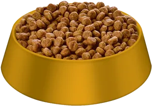 Yellow Bowl Fullof Dog Food