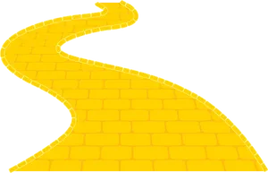 Yellow Brick Road Curve PNG image