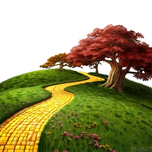 Yellow Brick Road Fantasy Landscape PNG 06262024 PNG
