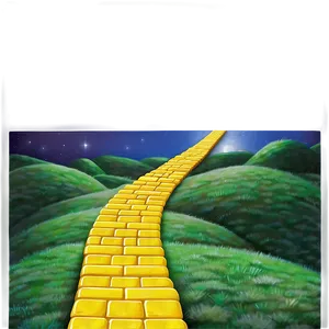 Yellow Brick Road In Moonlight PNG Sfc