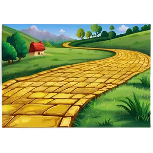 Yellow Brick Road Map Illustration PNG 18 PNG