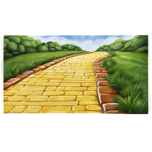 Yellow Brick Road Map Illustration PNG Lif PNG