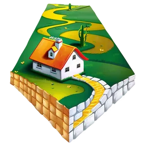Yellow Brick Road Map Illustration PNG Tid75 PNG