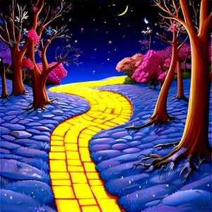 Yellow Brick Road Through Seasons PNG 83