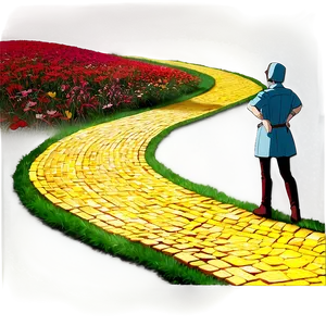 Yellow Brick Road Through Seasons PNG Rln
