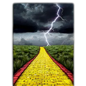 Yellow Brick Road Through Stormy Weather PNG Xsu9 PNG