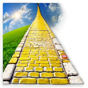 Yellow Brick Road Under Blue Sky Png Mqm PNG image