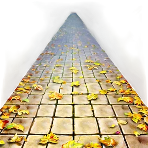 Yellow Brick Road With Autumn Leaves PNG Pwi17 PNG
