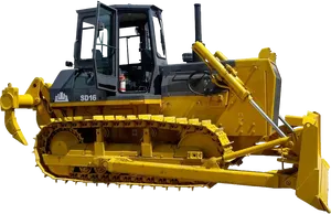 Yellow Bulldozer S D16 PNG image