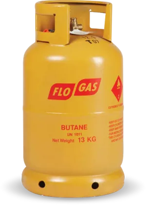 Yellow Butane Gas Cylinder PNG