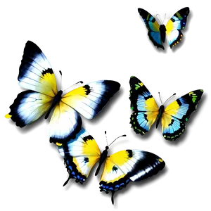 Yellow Butterflies PNG 45