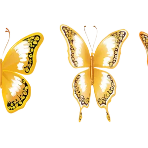 Yellow Butterfly Sketch PNG 06292024