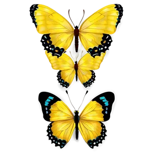 Yellow Butterfly With Green Background PNG Opb PNG