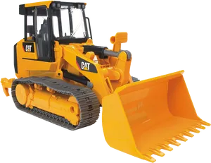 Yellow C A T Bulldozer Construction Equipment PNG image