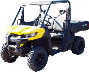 Yellow Can Am Defender A T V PNG