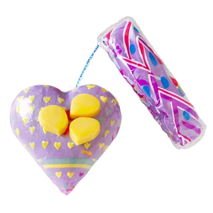 Yellow Candy Hearts PNG Fav