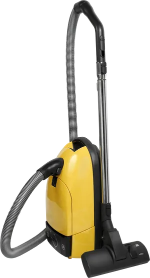 Yellow Canister Vacuum Cleaner PNG image