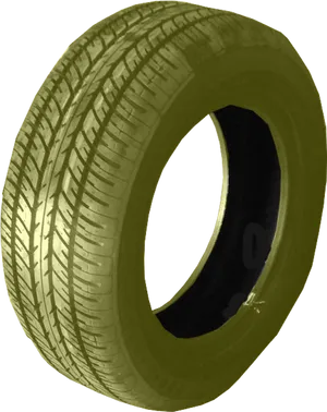 Yellow Car Tire Side View PNG