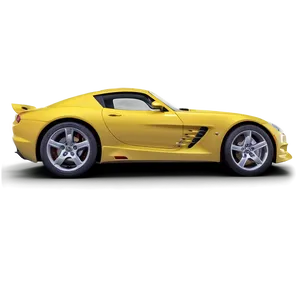 Yellow Car With Spoiler PNG 52 PNG