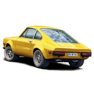 Yellow Car With Spoiler PNG Ycm PNG