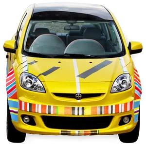 Yellow Car With Stripes PNG Hpx35 PNG