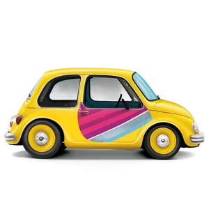 Yellow Car With Stripes PNG Wlk PNG