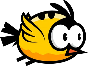 Yellow Cartoon Bird Character PNG image