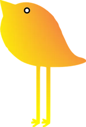 Yellow Cartoon Bird Graphic