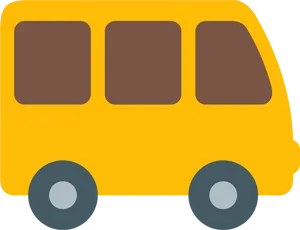 Yellow Cartoon Bus Graphic