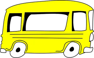 Yellow Cartoon Bus Graphic