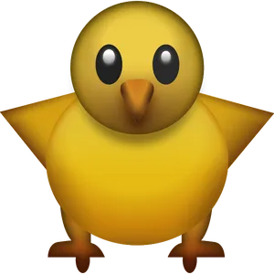 Yellow Cartoon Chick Emoji