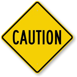 Yellow Caution Sign Graphic PNG image