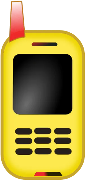 Yellow Cellphone Clipart PNG image