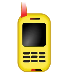 Yellow Cellphone Graphic PNG image