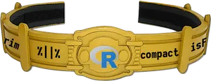 Yellow Championship Belt Graphic PNG image