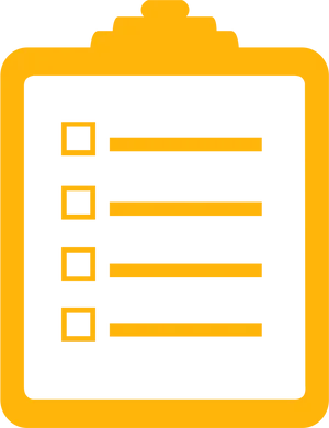 Yellow Checklist Icon PNG image