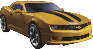 Yellow Chevrolet Camaro Toy Car PNG image