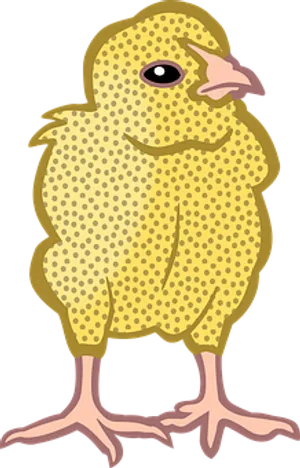 Yellow Chick Cartoon Illustration